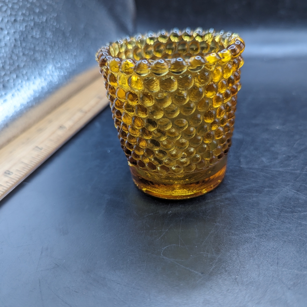 Vintage Amber Glass Candle Holders Set - Picture 5 of 10